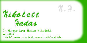 nikolett hadas business card